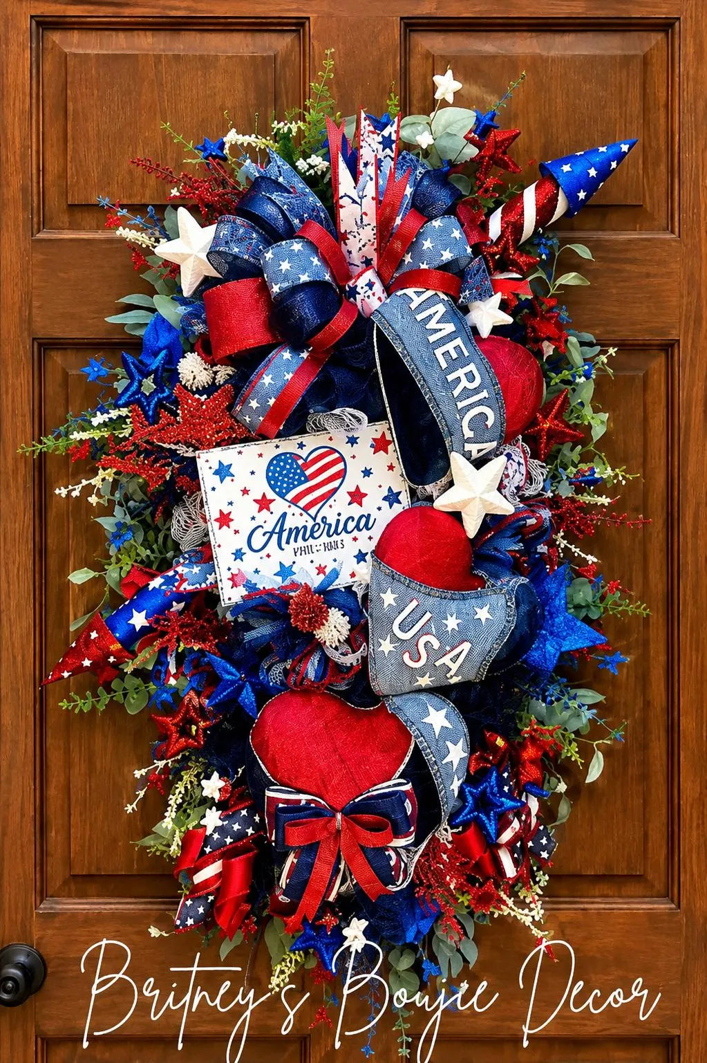 Oversized Patriotic Door Swag