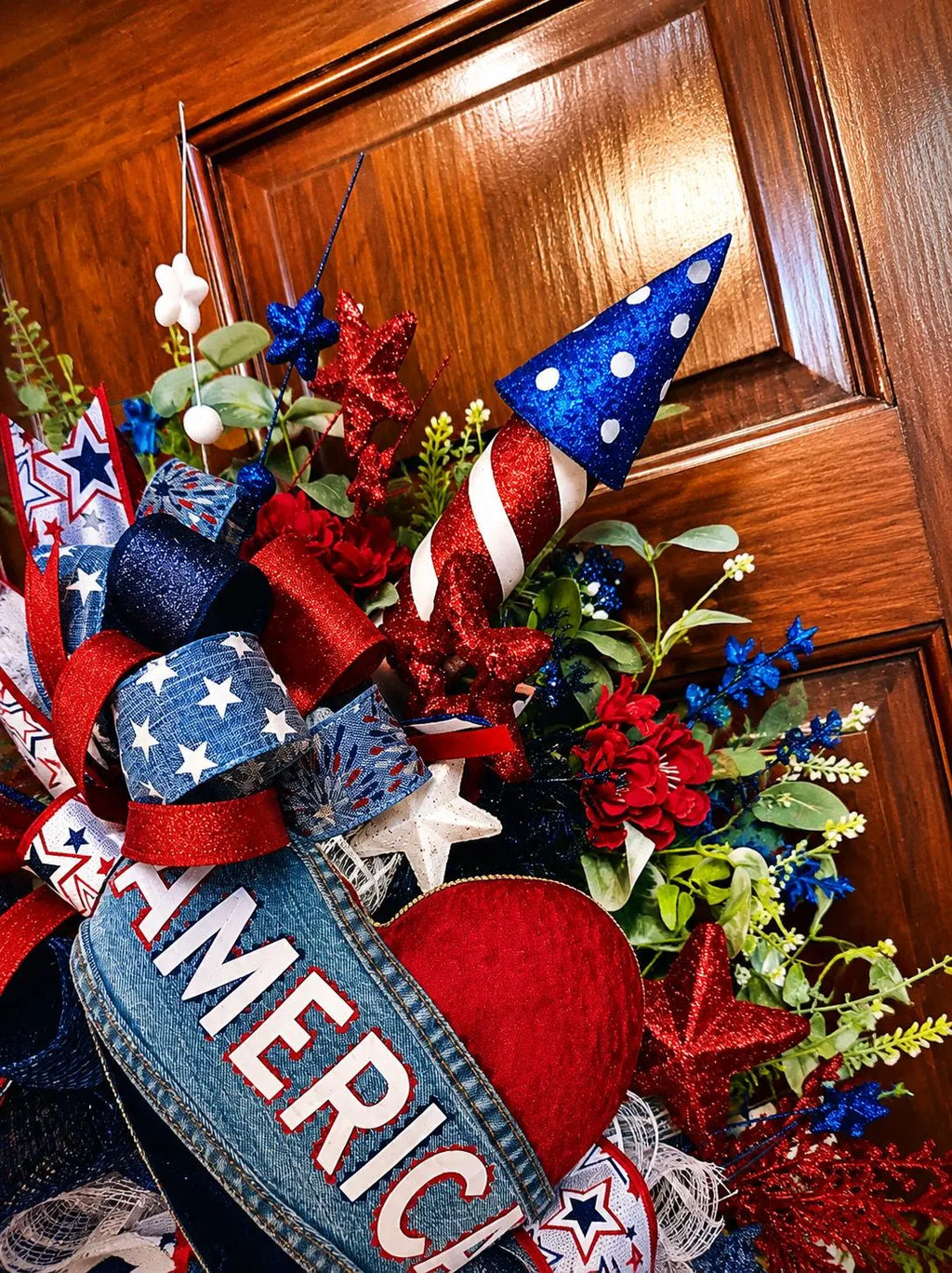 Oversized Patriotic Door Swag