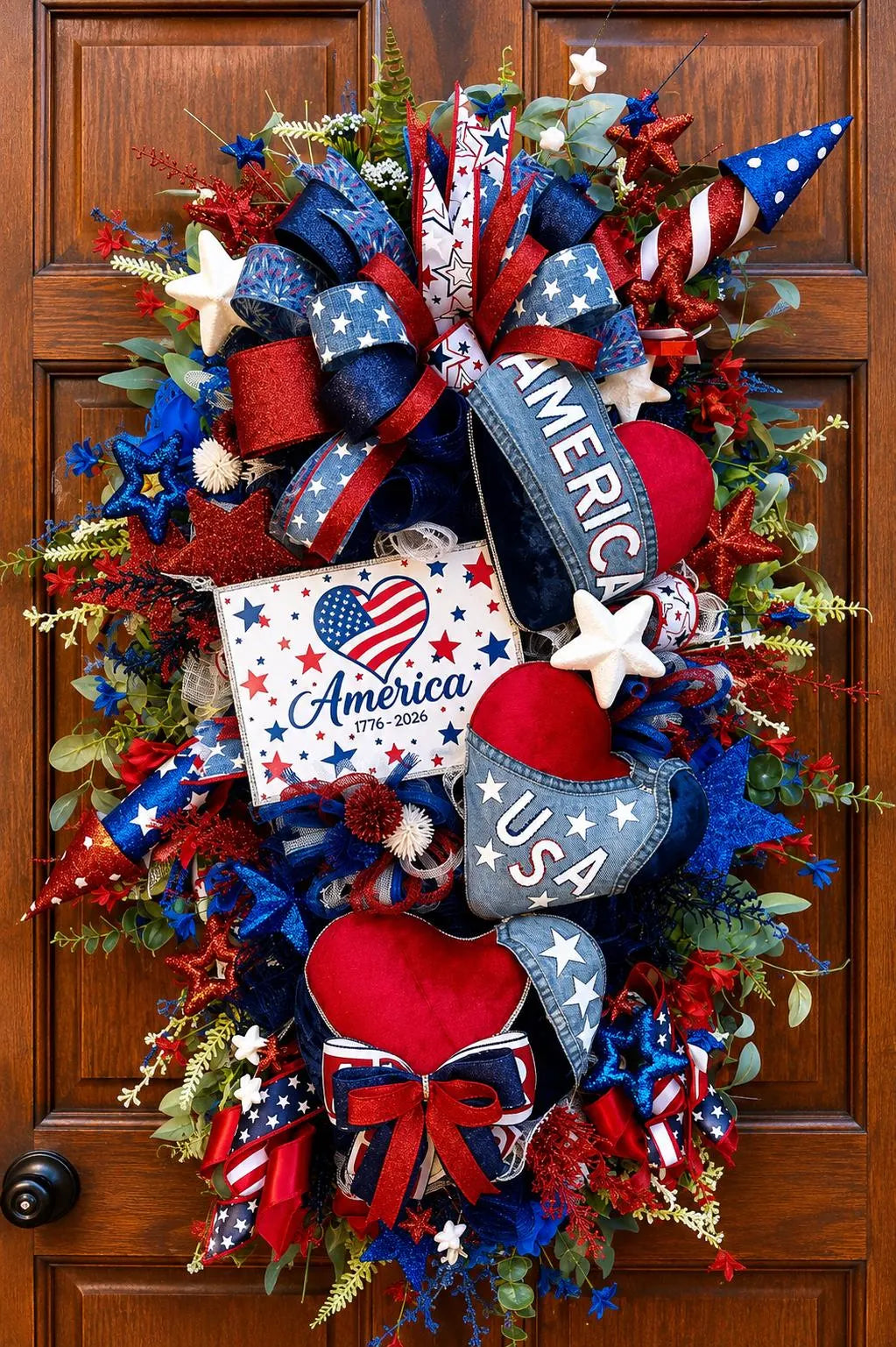 Oversized Patriotic Door Swag
