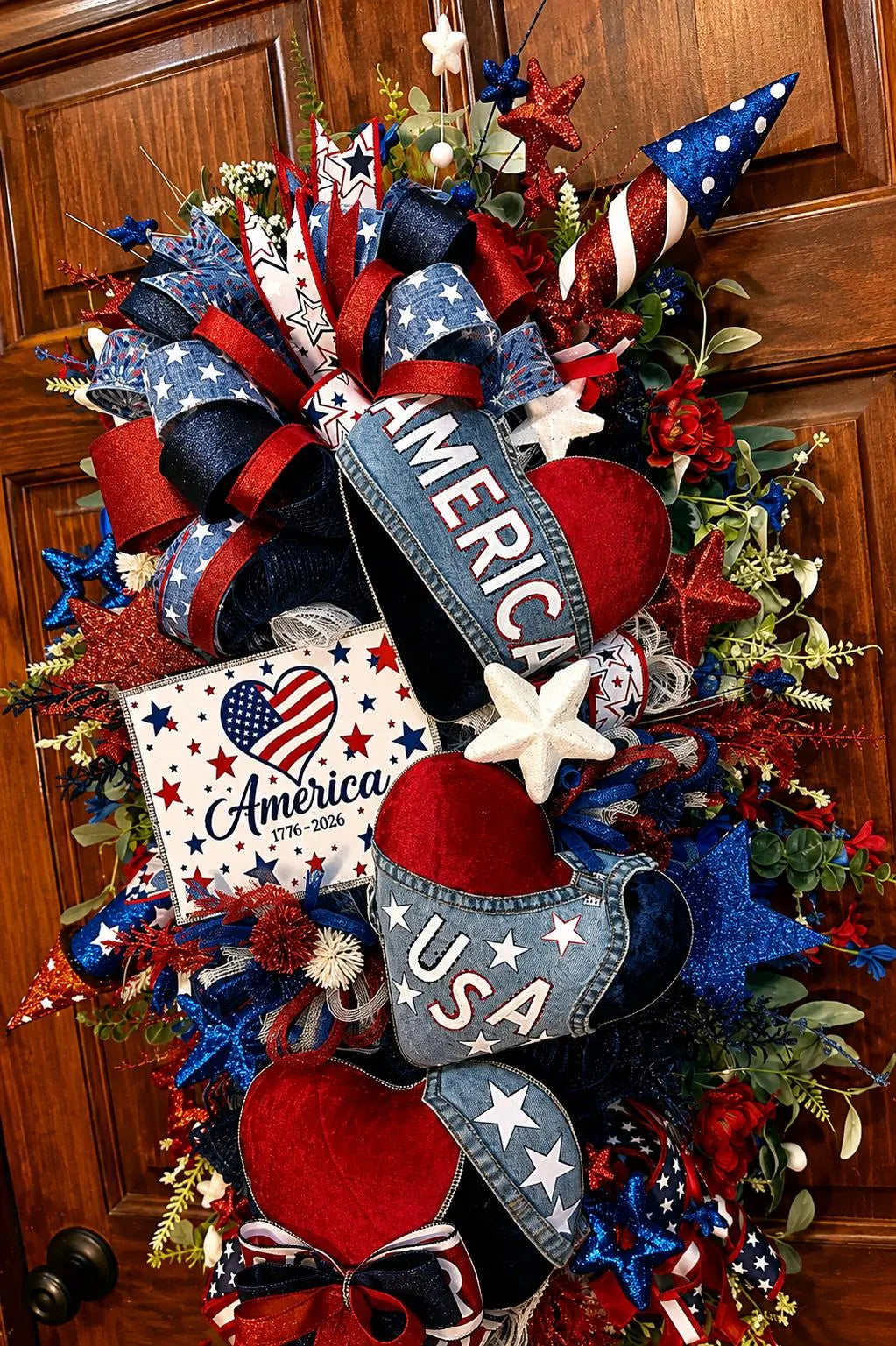 Oversized Patriotic Door Swag
