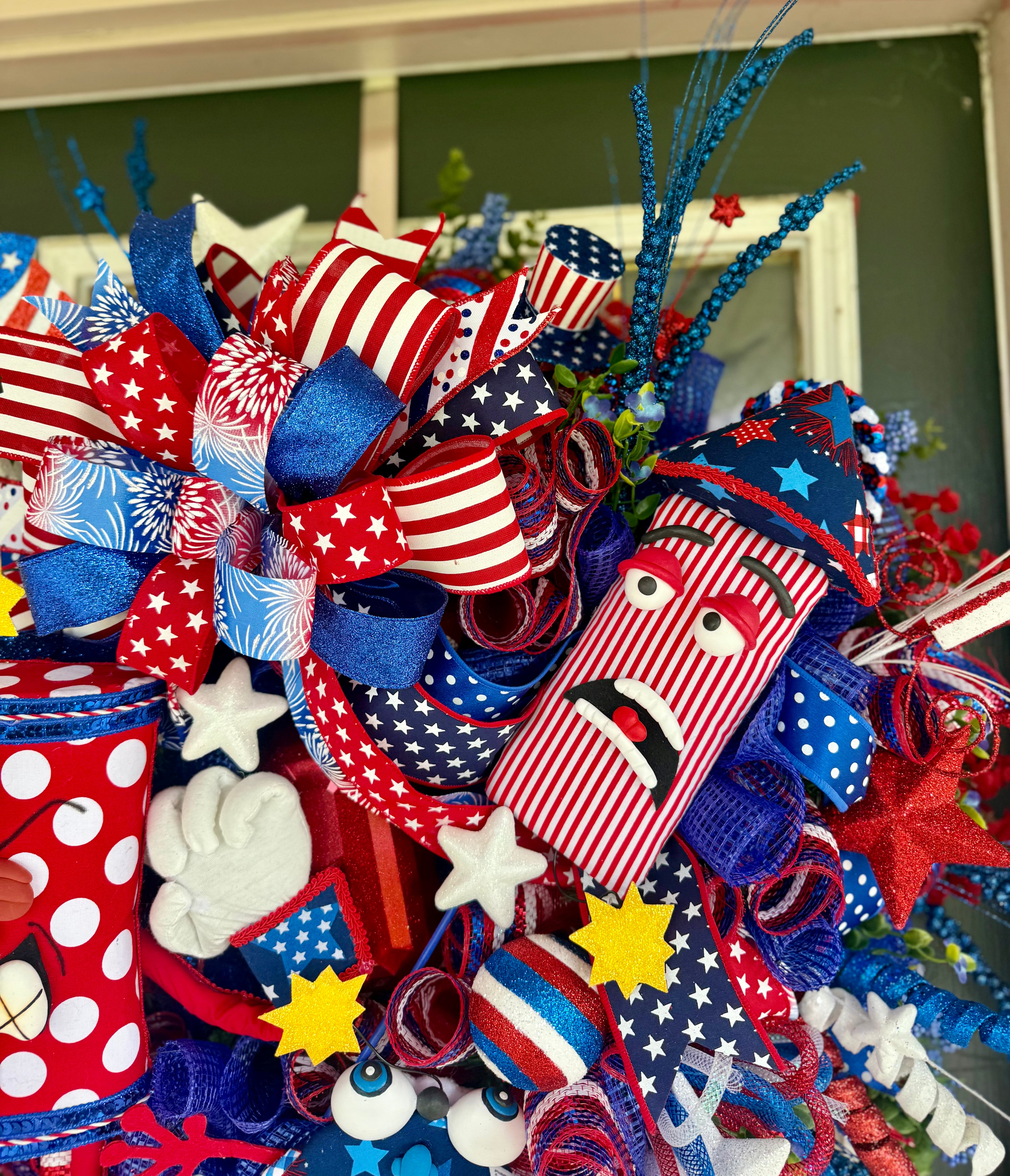 🎆 Firecracker Frenzy Patriotic Door Wreath