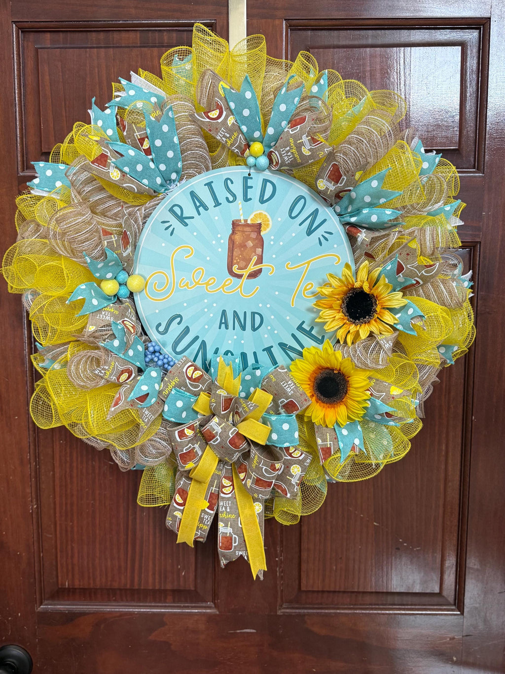 Sunflower Summer Wreath | Sweet Tea Southern Porch Decor