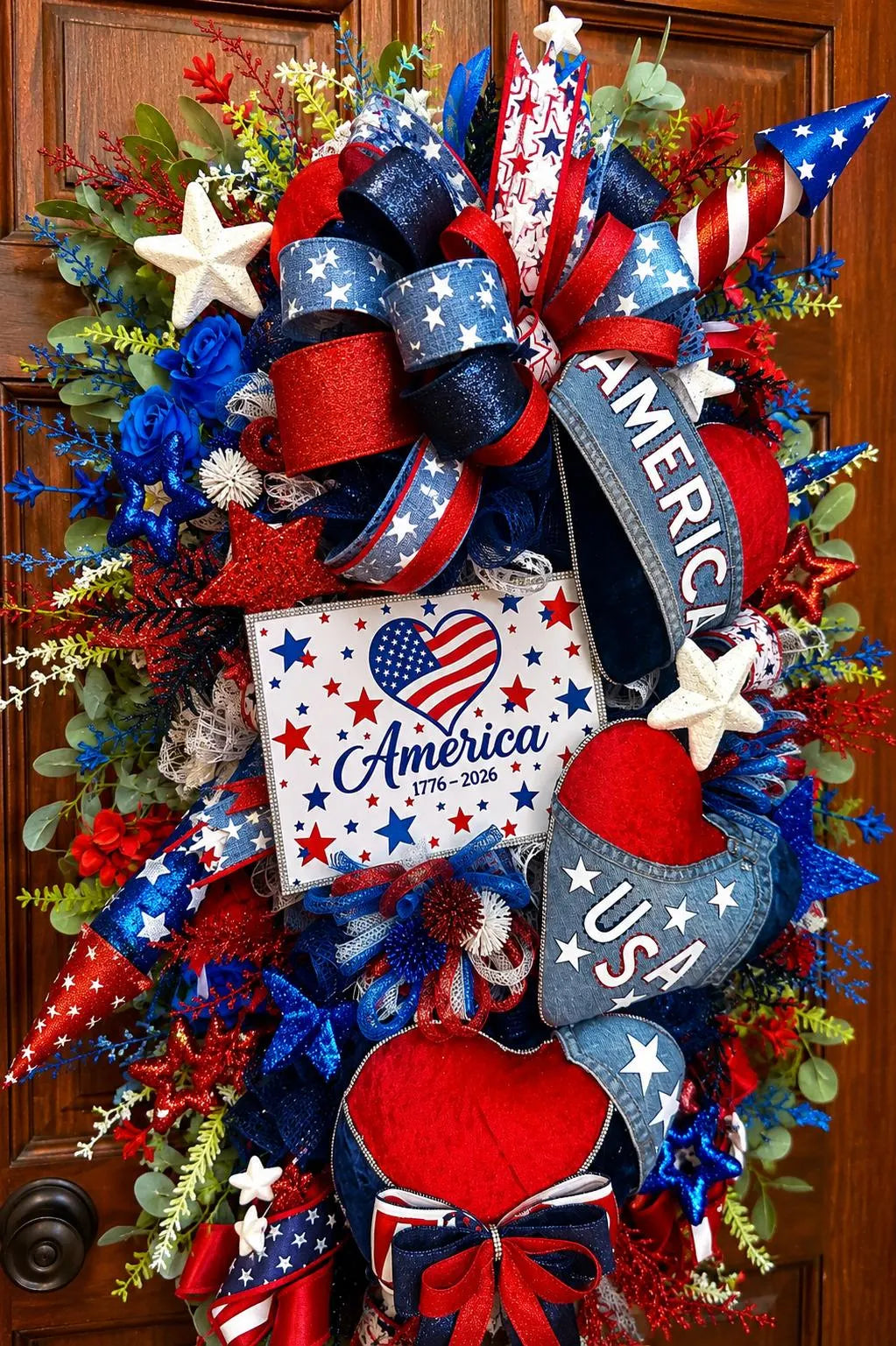 Oversized Patriotic Door Swag