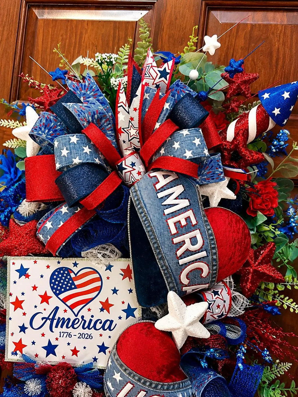 Oversized Patriotic Door Swag