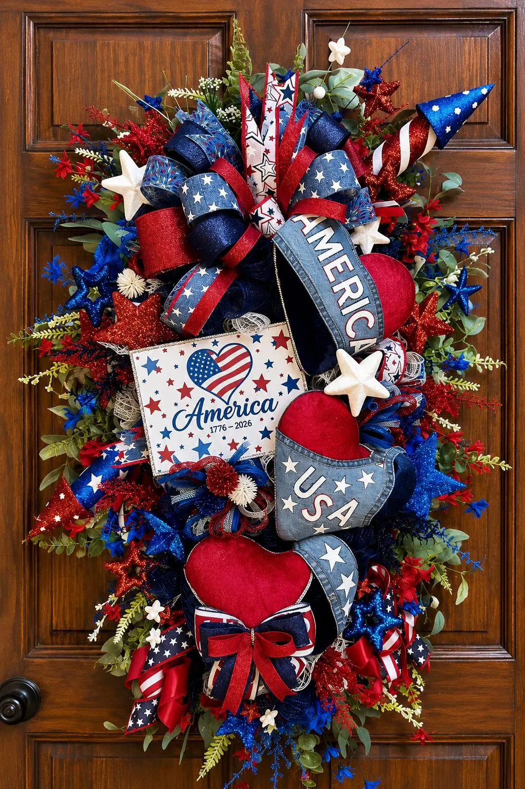 Oversized Patriotic Door Swag
