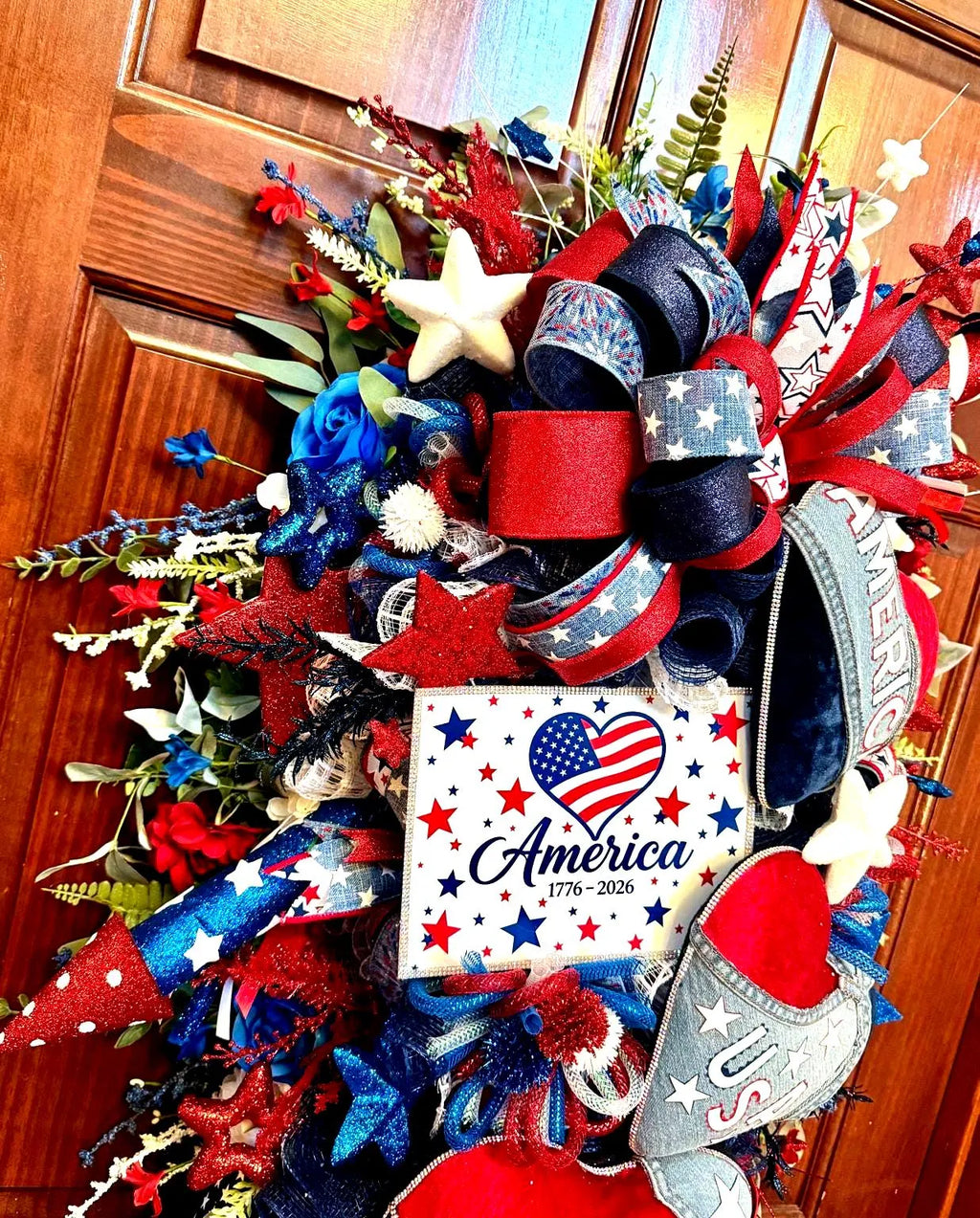 Oversized Patriotic Door Swag