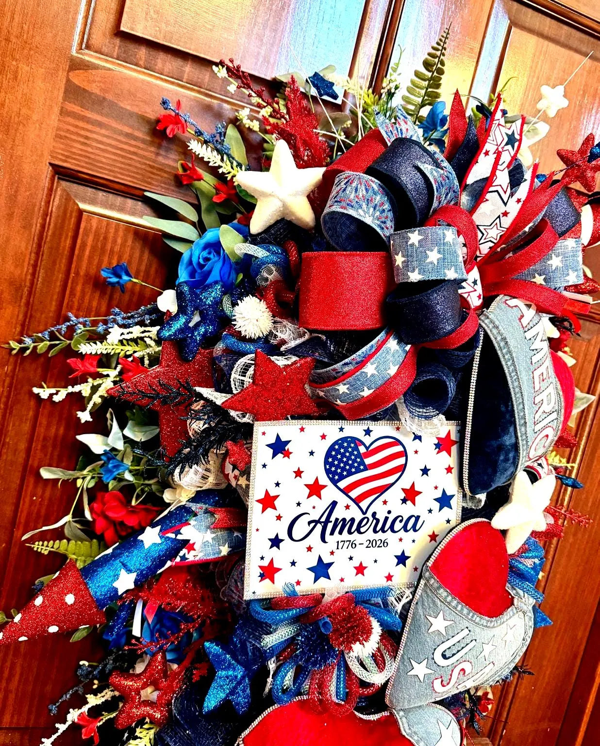 Oversized Patriotic Door Swag