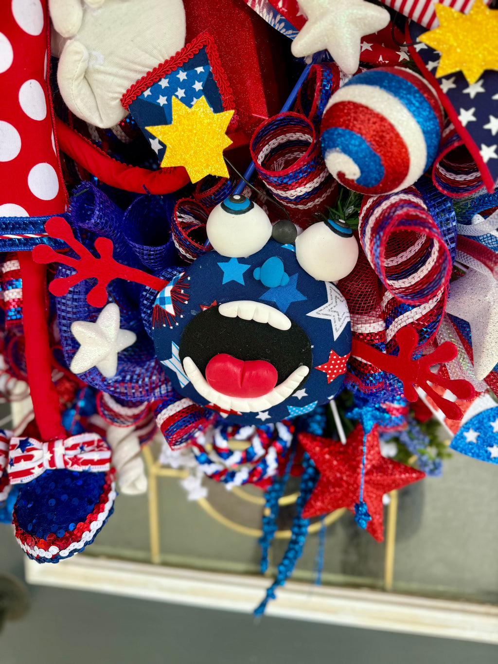 🎆 Firecracker Frenzy Patriotic Door Wreath