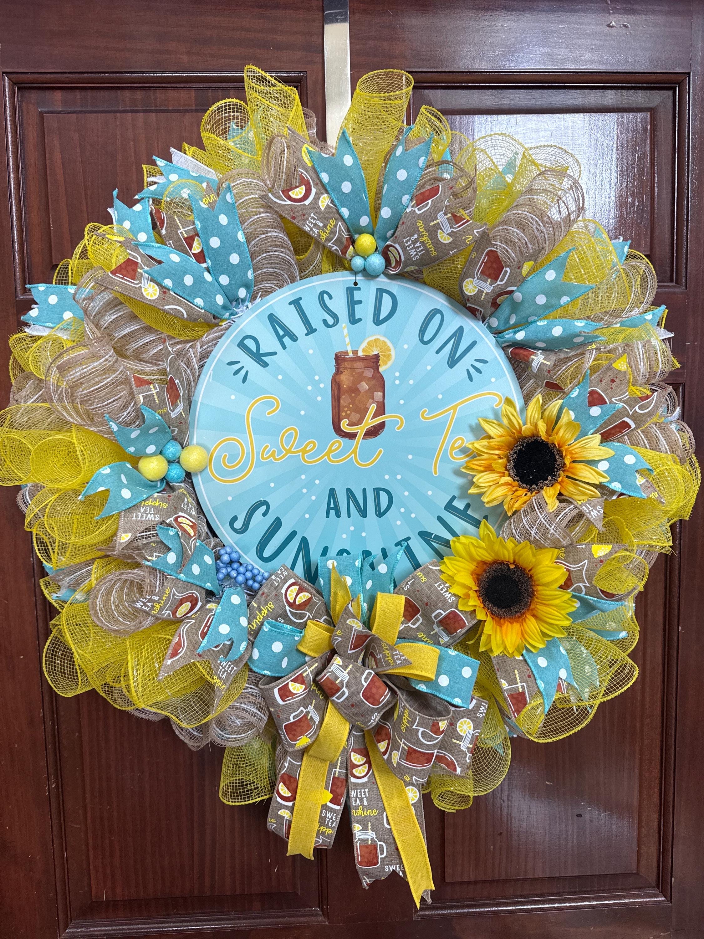 Sunflower Summer Wreath | Sweet Tea Southern Porch Decor