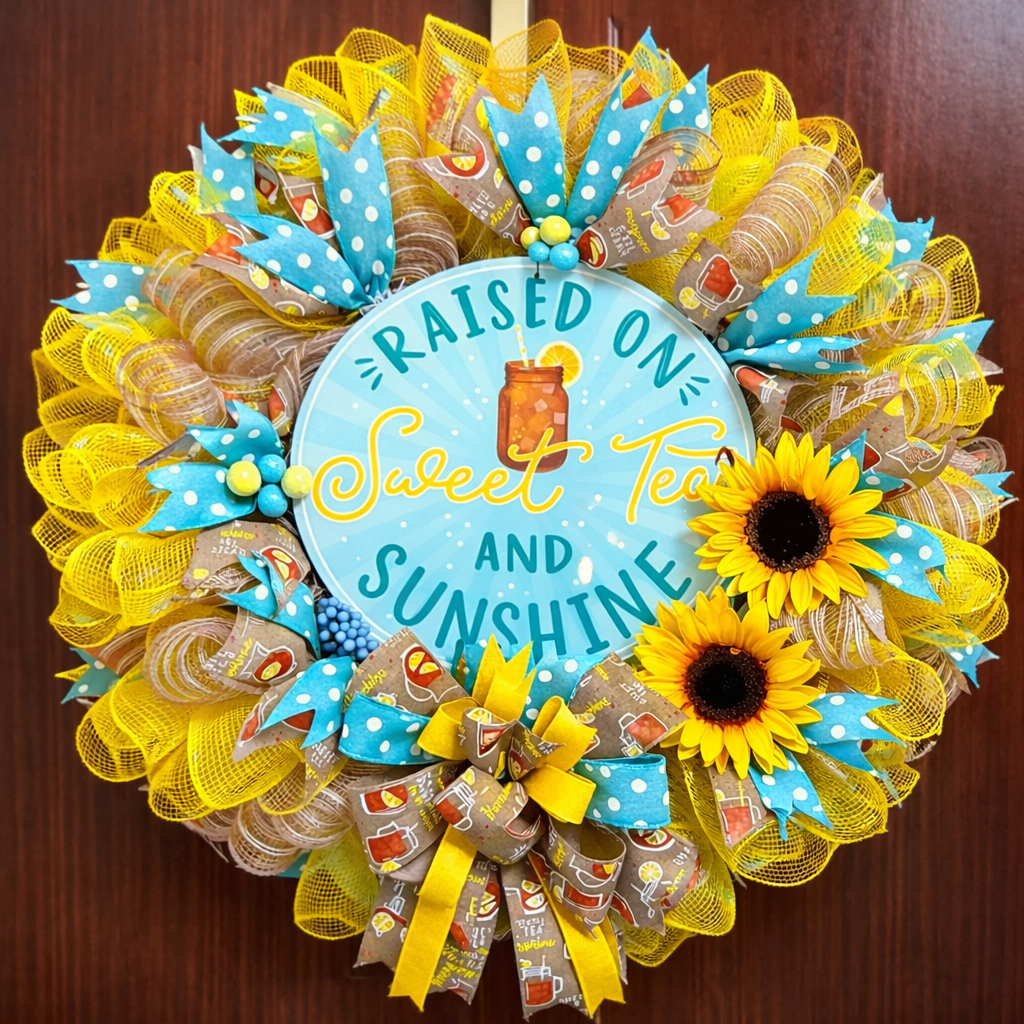 Sunflower Summer Wreath | Sweet Tea Southern Porch Decor