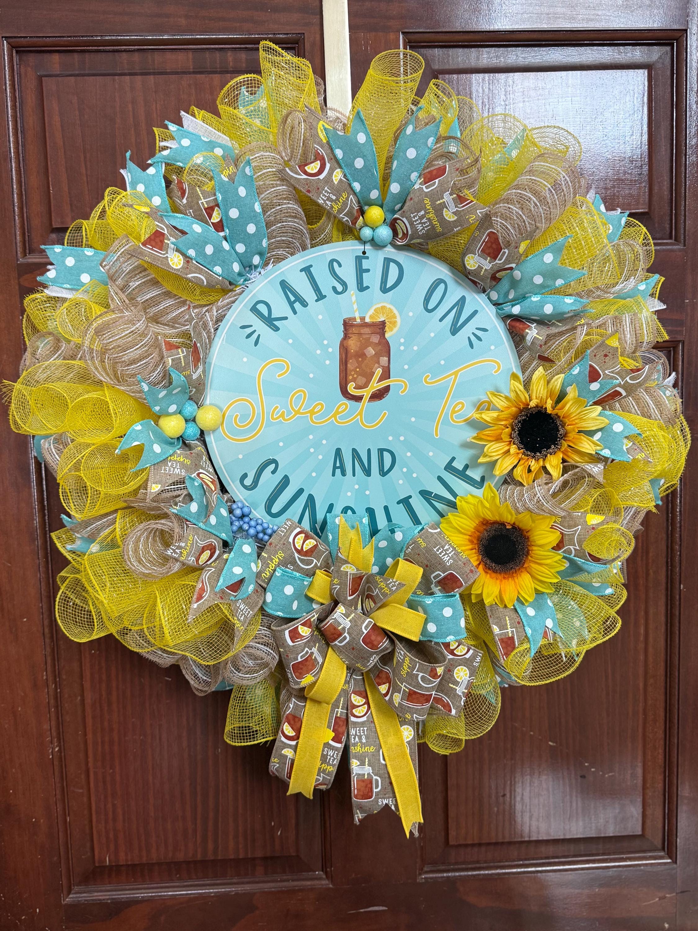 Sunflower Summer Wreath | Sweet Tea Southern Porch Decor