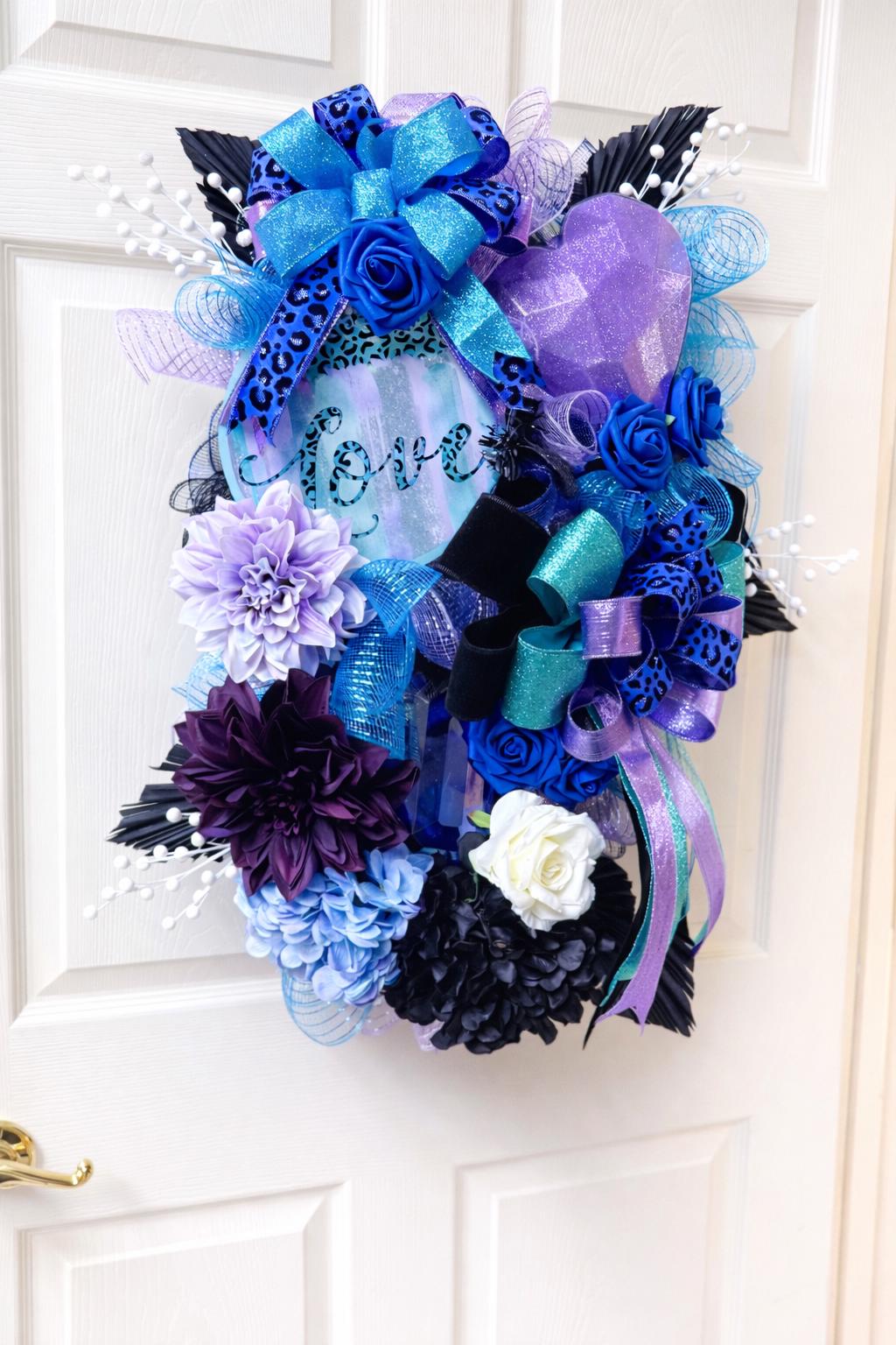 Handmade Valentine Heart Wreath | Modern Door Decor
