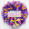 Purple Tulip Spring Wreath | Hello Spring Door Decor